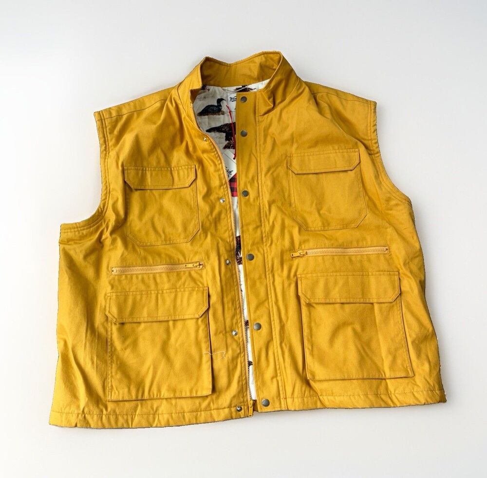 Woolrich x Target Fisherman Utility Vest Yellow Duck Print Mens 3XL NWT
